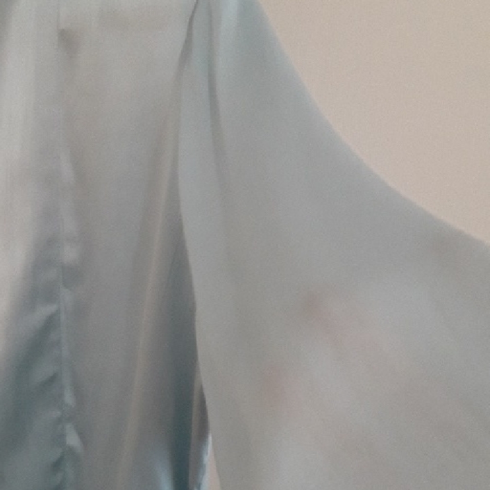 Winter Silks Soft Blue Open Blouse, So cute over camisole, Flowy, M - Picture 4 of 10